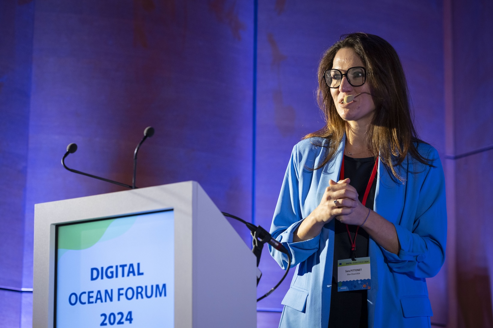 Sara Pittonet at DOF 2024 - image credits: Bernal Revert_BR&U Blue-Cloud presentation at DOF 2024