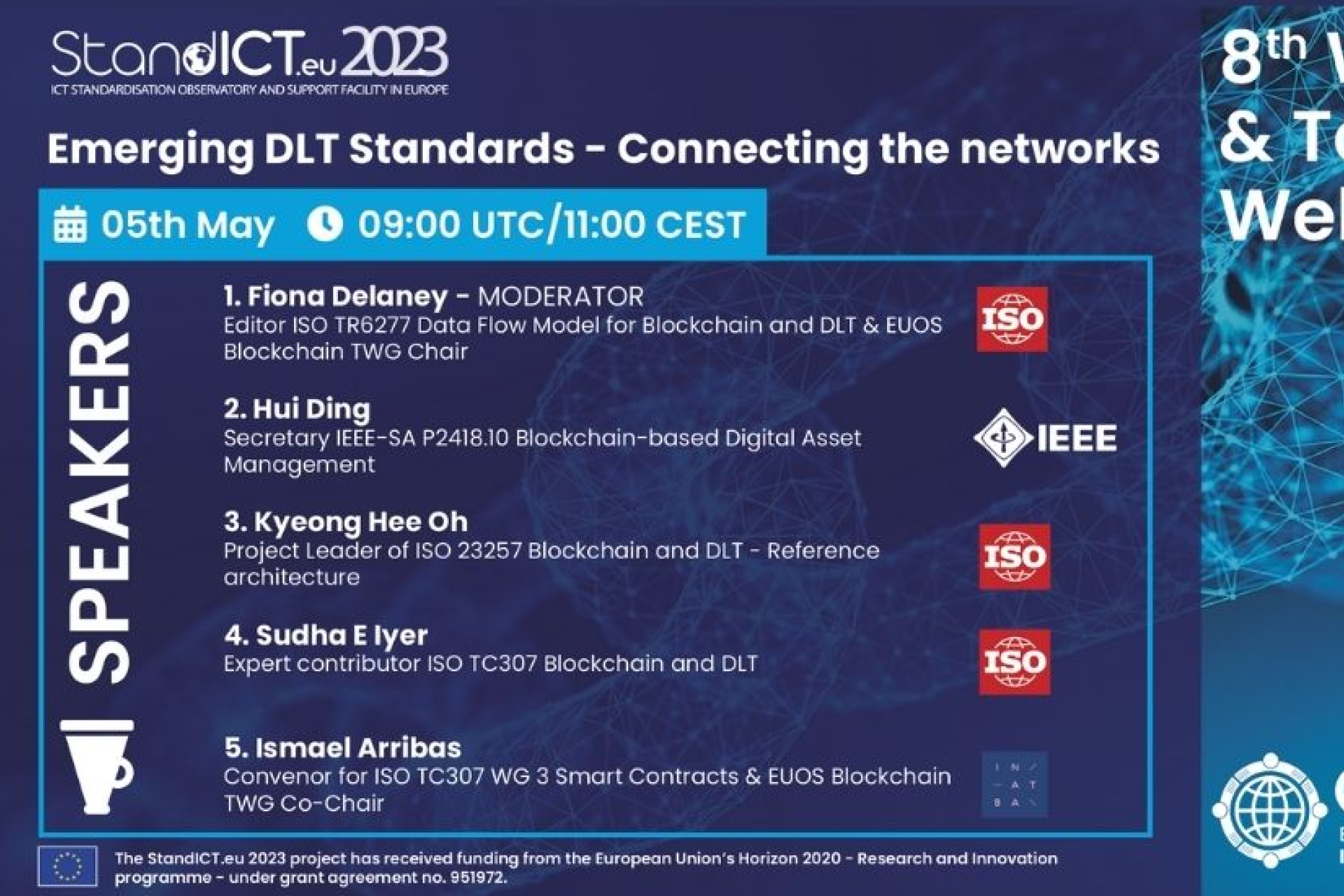 8th StandICT.eu 2023 Walk &amp; Talk Webinar &quot;Emerging DLT Standards - Connecting the networks&quot;