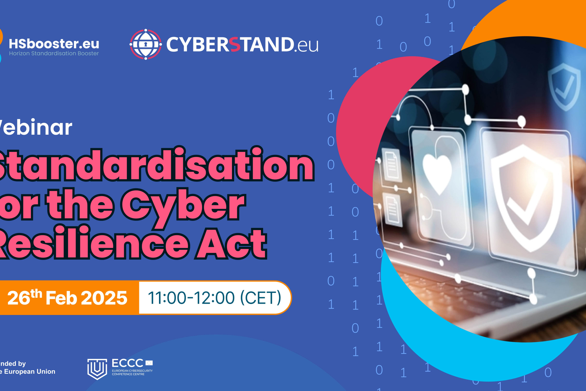 Standardisation for the Cyber Resilience Act webinar banner